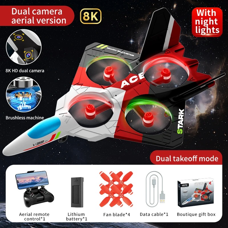 Drone Rc Fighter Jet - Самолет радиоуправляемый с дистанционным управлением, 2,4
