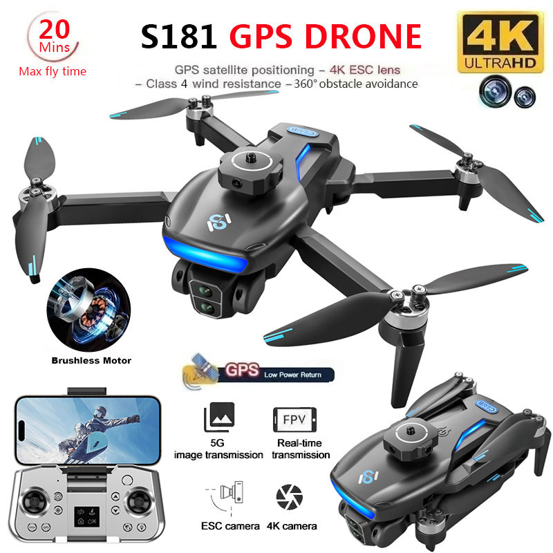 Drone Rc Team City - S181 GPS Дрон 4K профессиональная HD