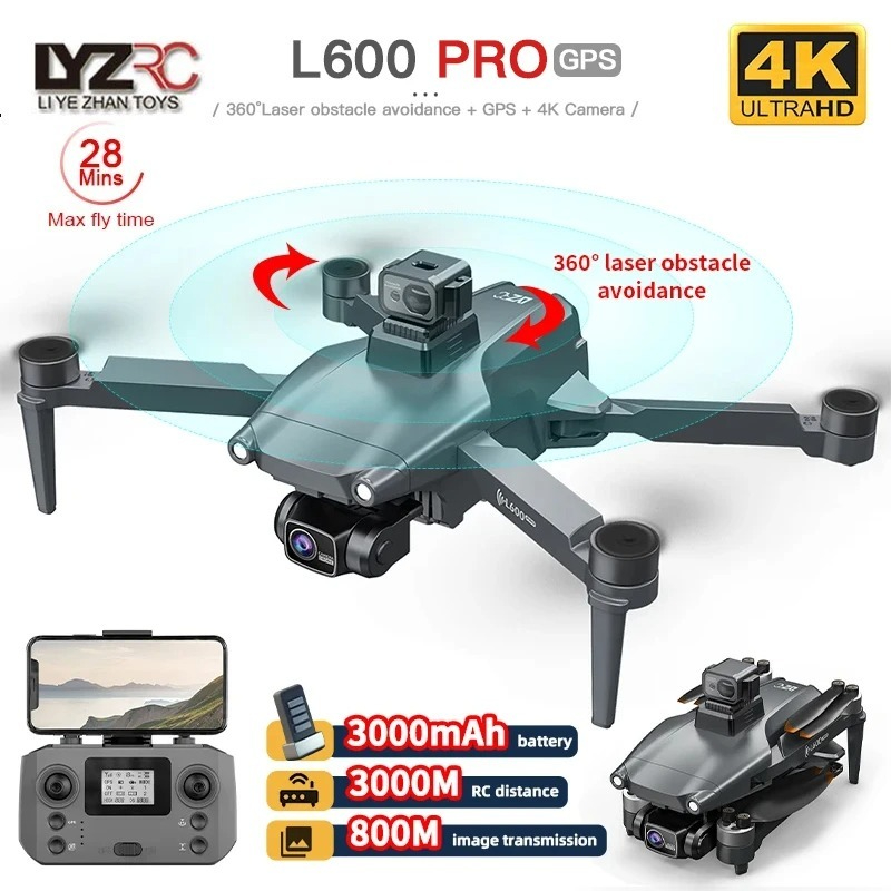 L600 PRO RC Дрон 4K HD с двойн – обзор и цена Drone Vs Rc Helicopter