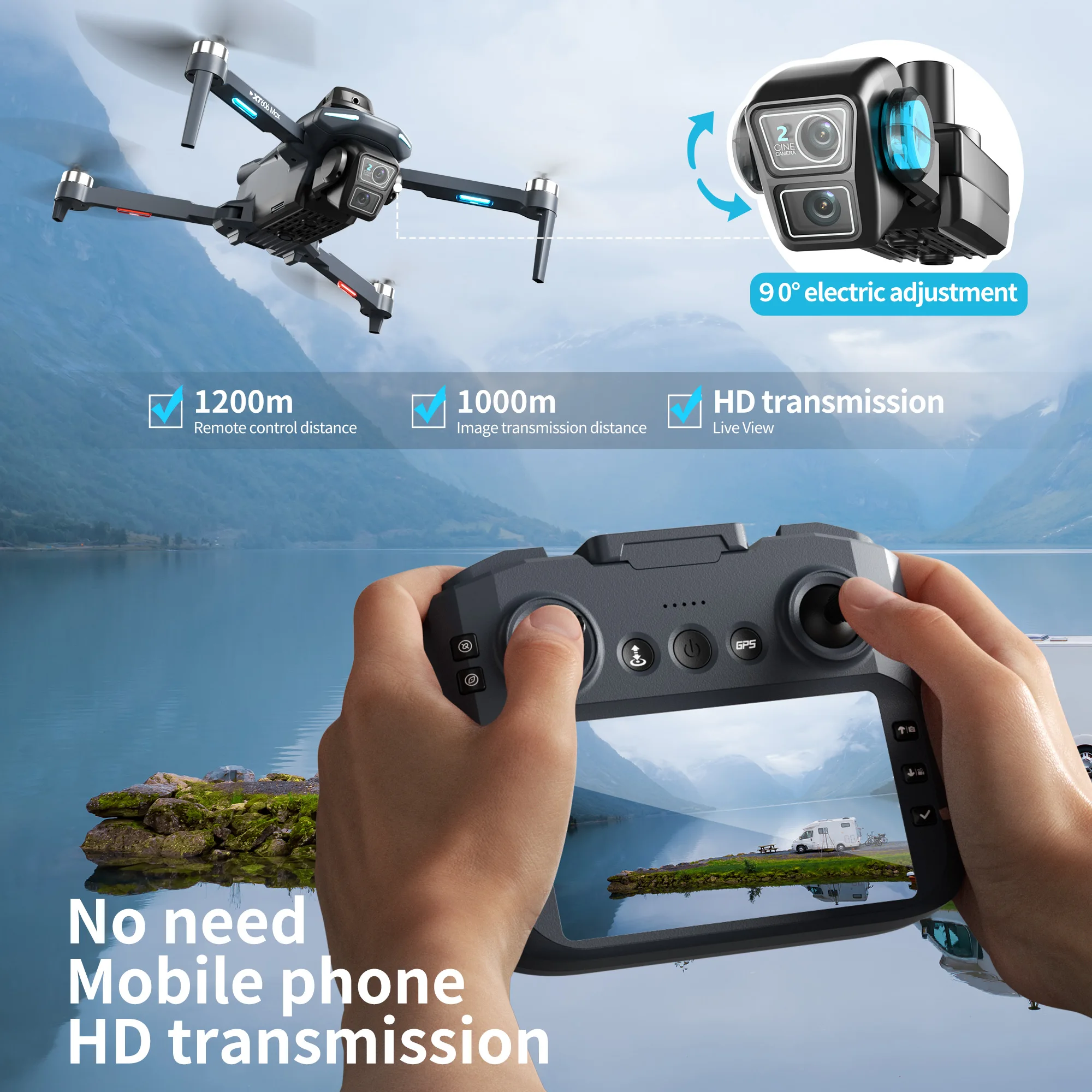 Дрон Lenovo XT606 профессионал – обзор и цена Drone E88Pro Rc 4K
