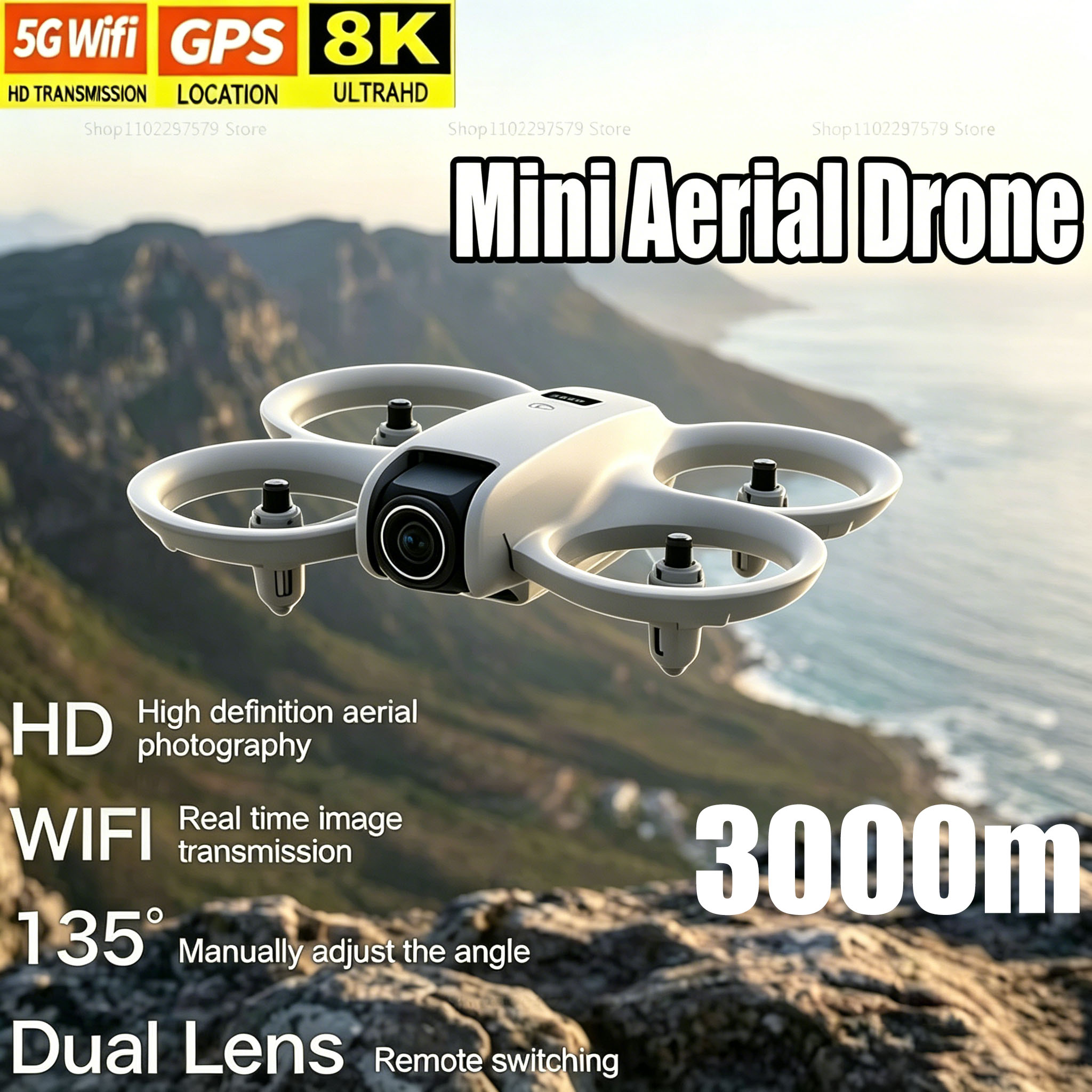 Мини-дрон с камерой 8K HD, FPV – обзор и цена Drone Pro Rc Ufo