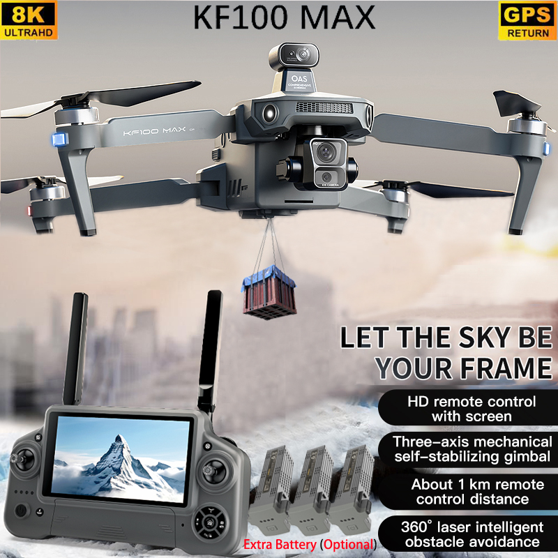KF100 MAX GPS Дрон 4K Камера 3 – обзор и цена Drone Rc Helicopter With Camera