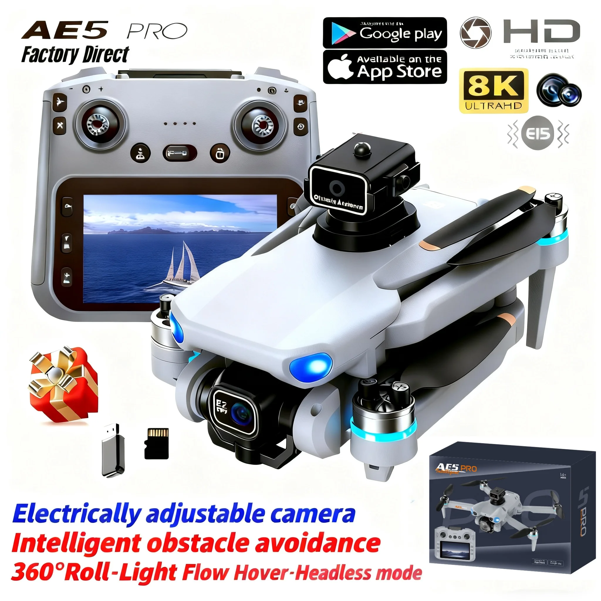 Дрон AE5 Pro 8K HD с экраном 4 – обзор и цена Drone Pro Rc Ufo
