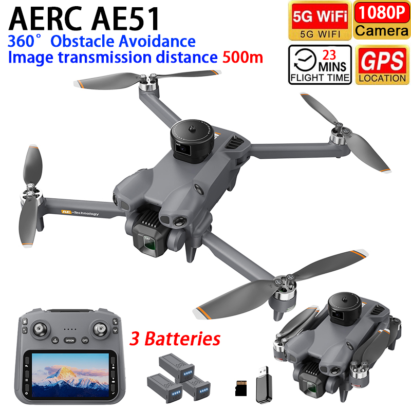 Дрон AERC AE51 с GPS, Wi-Fi, F – обзор и цена Drone Rc Team City